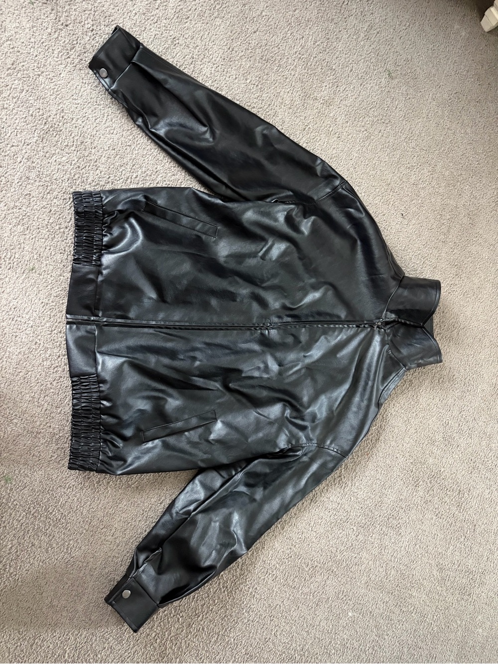 Women’s Black Faux Leather Jacket
